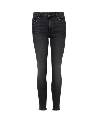 Miller High Rise Push Up Skinny Jeans in Washed Black