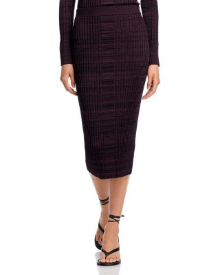 Farmina Ribbed Midi Skirt