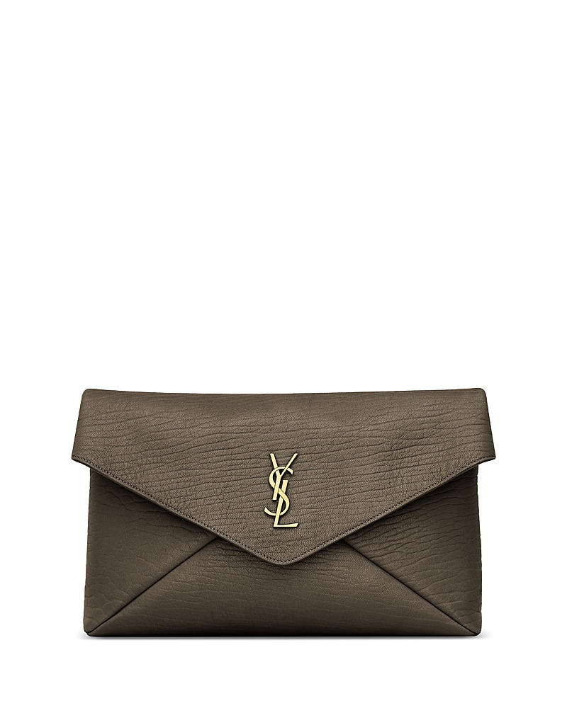 Saint Laurent Cassandre Large Envelope Pouch in Lambskin · OS