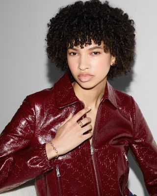 18K Rose Gold Horsebit Diamond Accent Openwork Ring