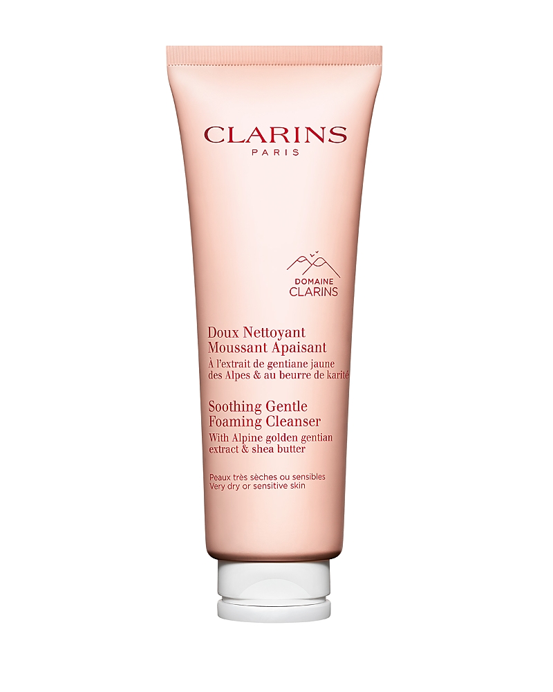Clarins Soothing Gentle Foaming Face Cleanser With Shea Butter 4.2 Oz. In White