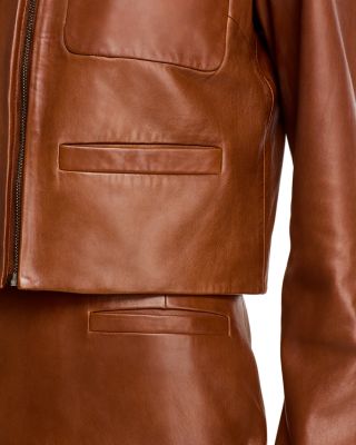 Leather Jacket &amp; Mini Skirt