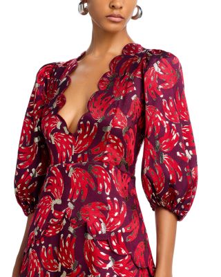 FARM Rio Bossa Banana Metallic Jacquard Maxi Dress | Bloomingdale's Women