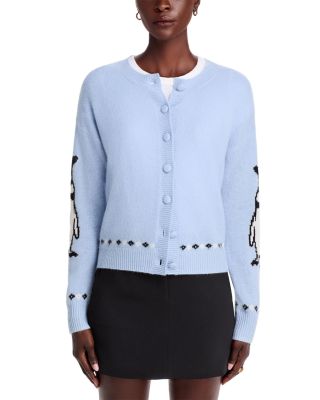 AQUA AQUA Oversize Penguin Cashmere Cardigan - Exclusive