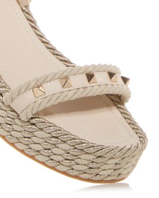 Women's Rockstud Espadrille Wedge Sandals