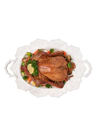 Jardins du Monde Whitewash Turkey Platter