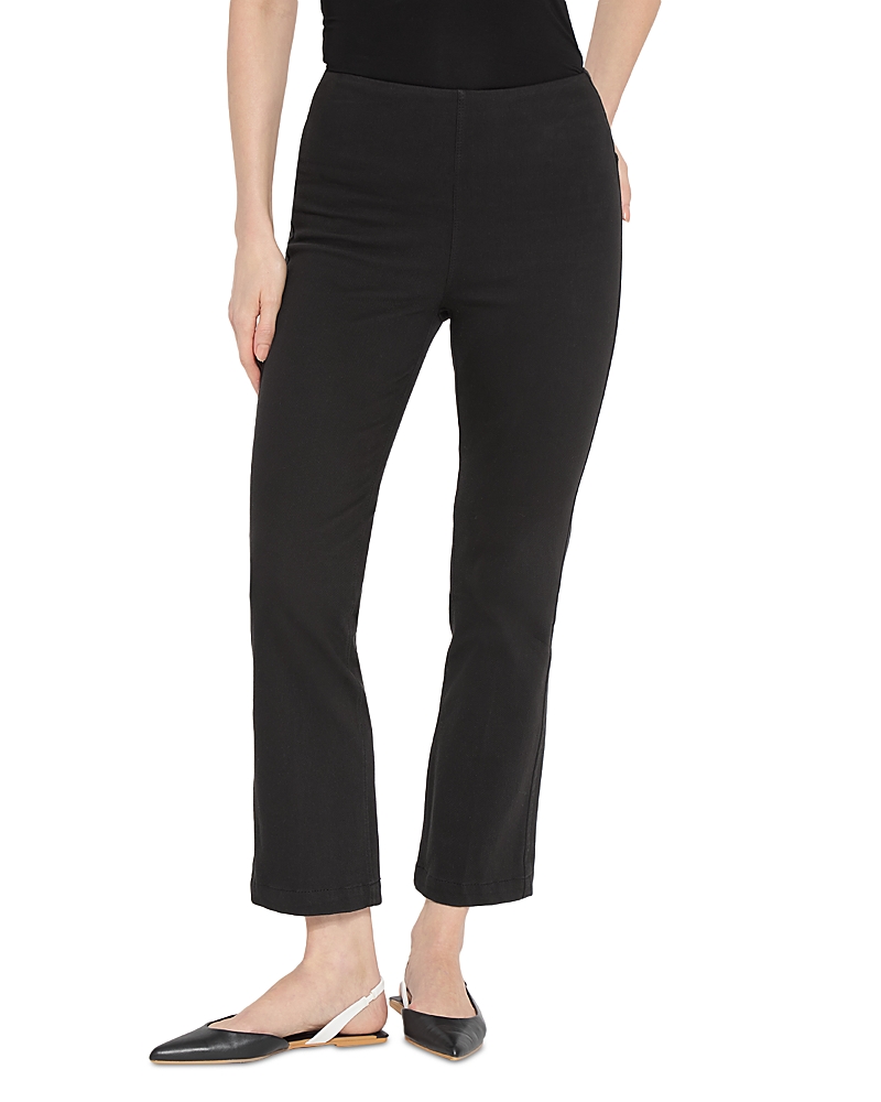 Lyssé High Rise Ankle Baby Bootcut Jeans In Black In Black
