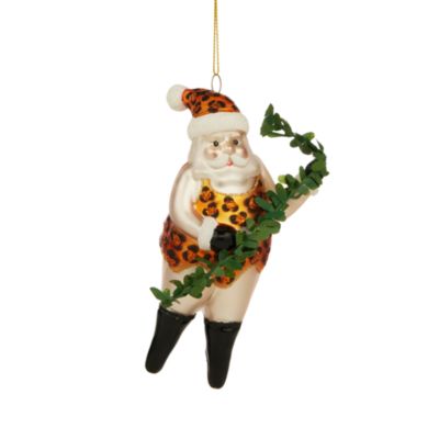 Bloomingdale's Glass Jungle Santa Ornament - Exclusive