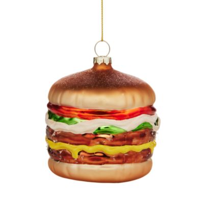 Bloomingdale's - Glass Hamburger Ornament - Exclusive