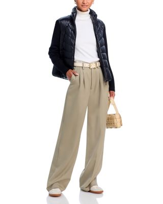 Mixed Media Wool Puffer Cardigan