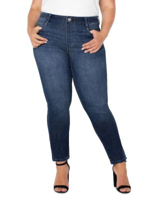 Liverpool Los Angeles Plus - Gia Glider High Rise Slim Jeans in Warnerlake