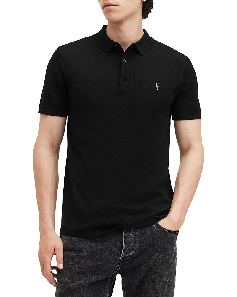 Allsaints Reform Ss Polo In Black