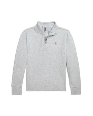 Ralph Lauren - Boys' Cotton Interlock Quarter Zip Pullover - Little Kid, Big Kid