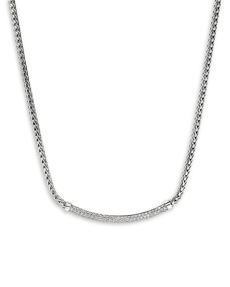 John Hardy Jh Essential Diamond Necklace In Sterling Silver