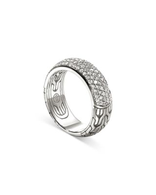Sterling Silver JH Essentials Pav&eacute; Diamond Band Ring, 1.07 tcw
