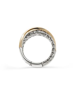 14K Yellow Gold & Sterling Silver JH Essentials Crossover Ring