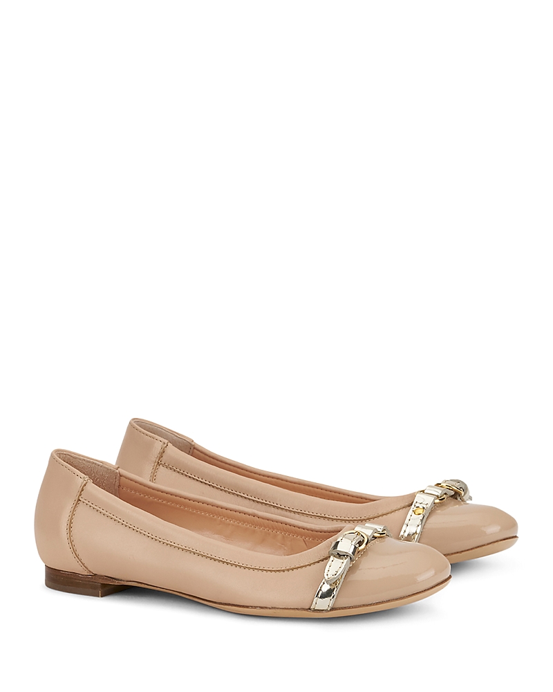 Agl Attilio Giusti Leombruni Agl Monika Cap Toe Ballet Flat In Tan