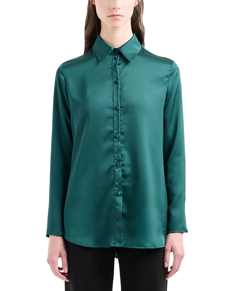 EMPORIO ARMANI SATIN CREPE SHIRT