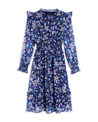 AQUA - Girls' Floral Flutter Midi Dress, Big Kid - Exclusive