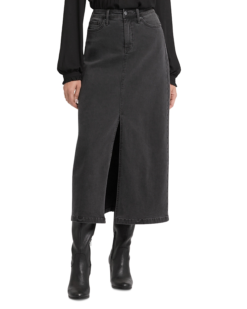 NYDJ PETITE HIGH RISE DENIM MAXI SKIRT
