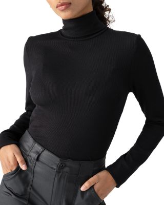 Ribbed Turtleneck Top