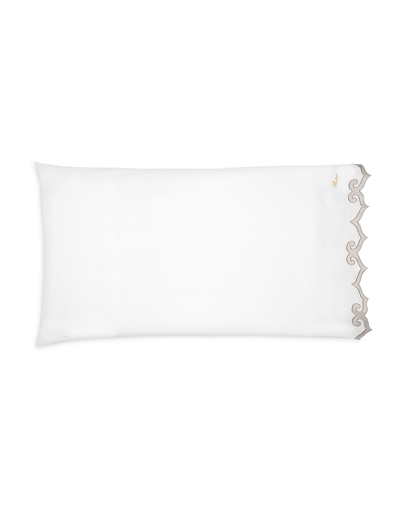 Pratesi Marrakesh King Pillowcase Set In White/sterling