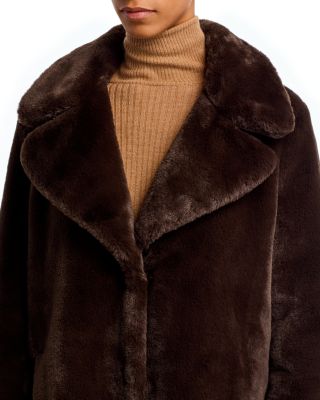 Faux-Fur Coat with Wide Lapels - Exclusive