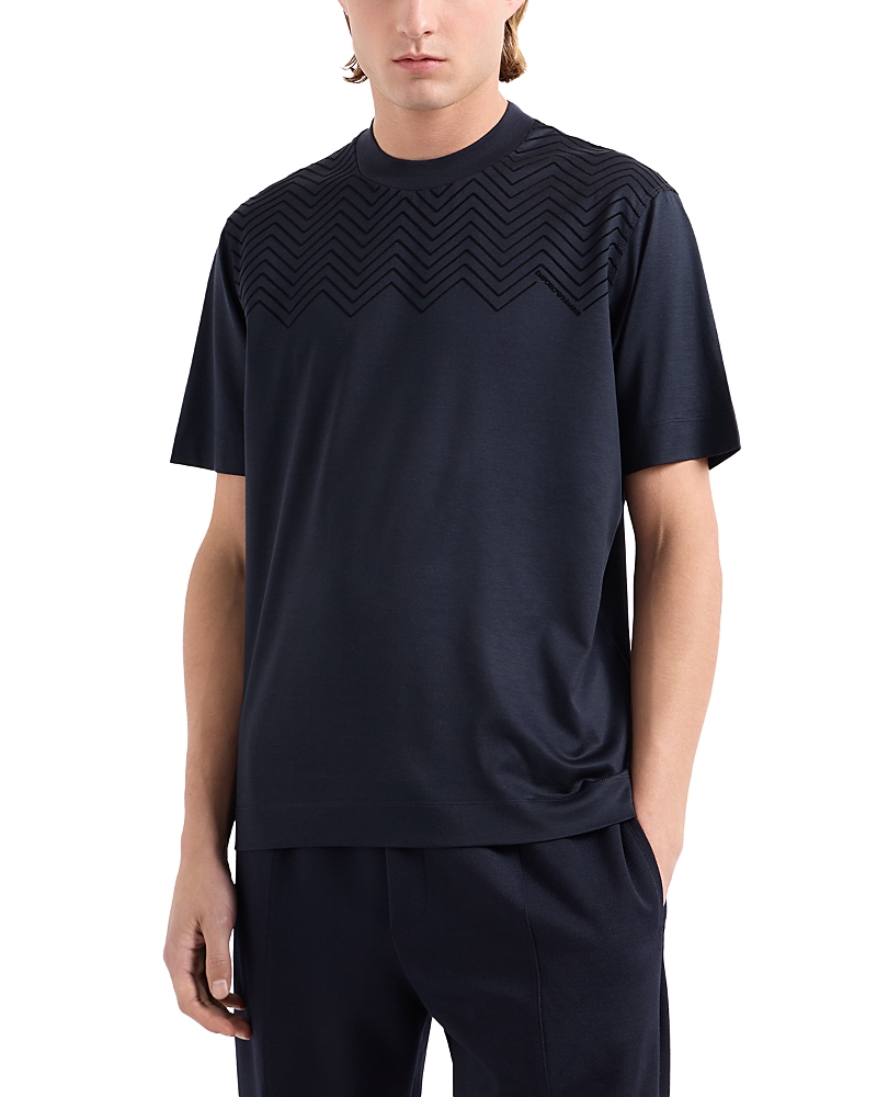 Emporio Armani Chevron Flocked Tee