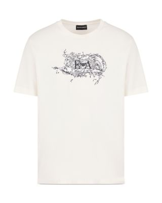Cotton Embroidered Logo Graphic Tee