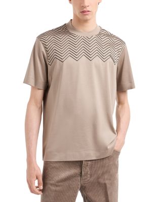 Emporio Armani - Chevron Flocked Tee