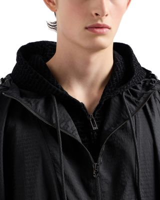 Allover Logo Full Zip Hooded Sweatshirt