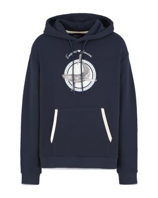 Cotton Twill Whale Patch Regular Fit Hoodie 
