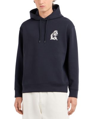 Emporio Armani - Embroidered Bulldog Hooded Sweatshirt