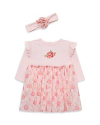 Little Me - Girls' Roses Tutu Dress & Headband - Baby