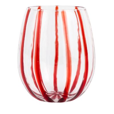 Nuovo Stripe Stemless Wine Glass