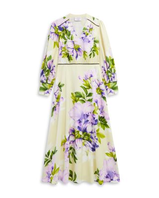 HOBBS LONDON Hidcote Floral Print Midi Dress | Bloomingdale's