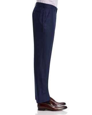 Melange Solid Slim Fit Suit Pants