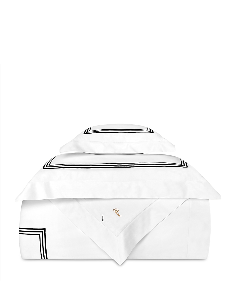 Pratesi Tre Righe Splendore Duvet Cover, King In White/black