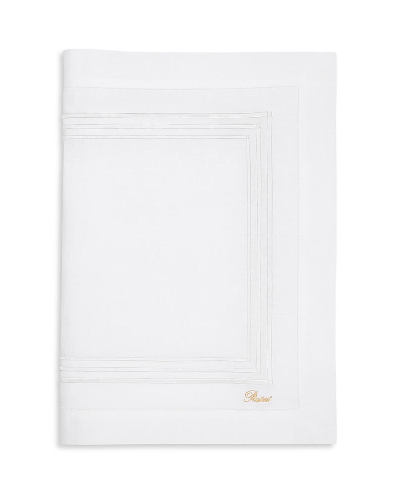 Pratesi Tre Righe Table Runner 15 X 70 In White/white
