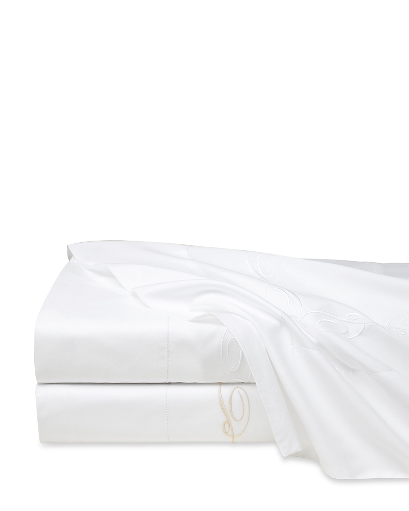 Pratesi Icona Flat Sheet, King In White/white