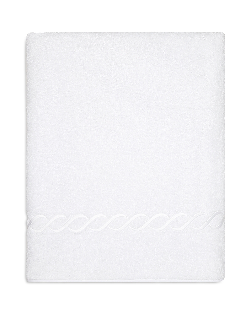 Pratesi Treccia Moderno Bath Sheet In White/white