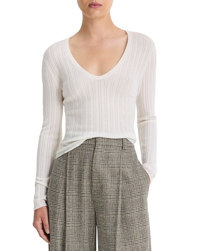 Vince Pointelle Sweater Bloomingdale s