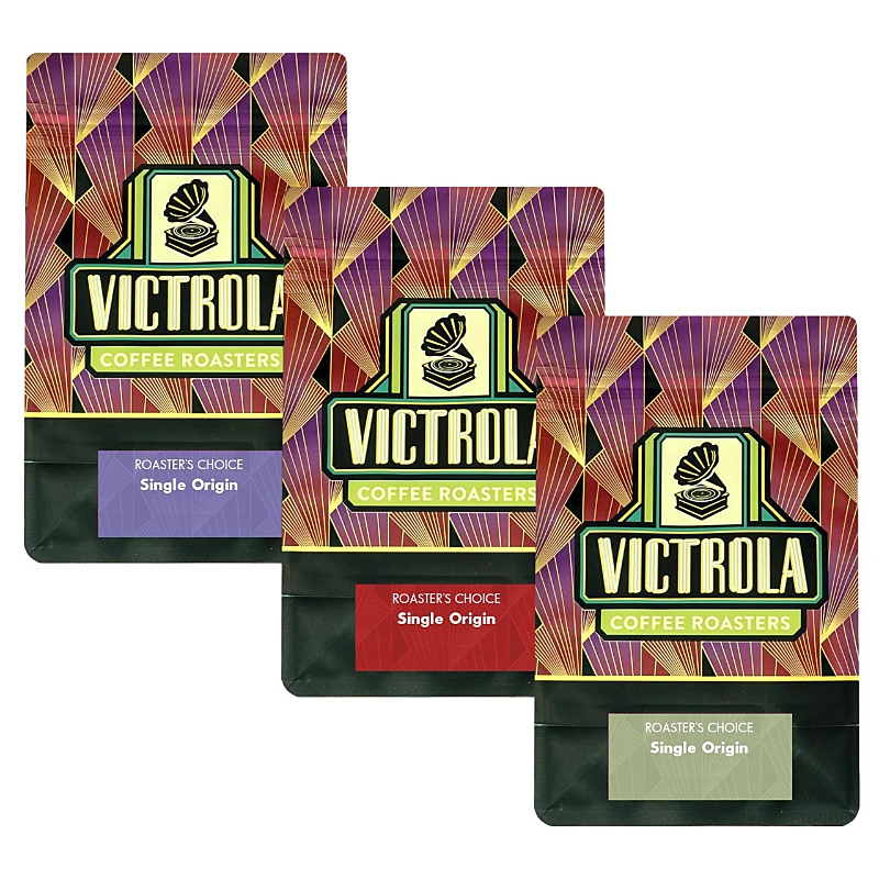 Gocoffeego - Victrola Triple Revolving Single Origin Roaster's Choice Set (3 X 12oz Bags) In Brown