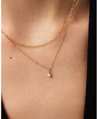  10k Gold Lab Grown Diamond Layered Necklace