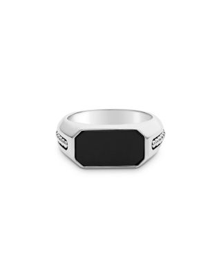 Men's Sterling Silver Anthem Onyx Octagon Ring