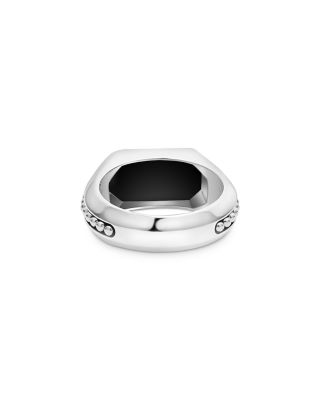 Men's Sterling Silver Anthem Onyx Octagon Ring