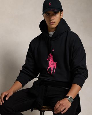 Cotton Blend Big Pink Pony Hoodie