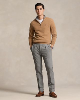 Cashmere Regular Fit Quarter Zip Mock Neck Sweater - Exclusive