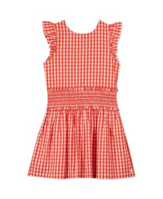 Tartine et Chocolat - Girls' Summer Checks Smocked Dress - Big Kid