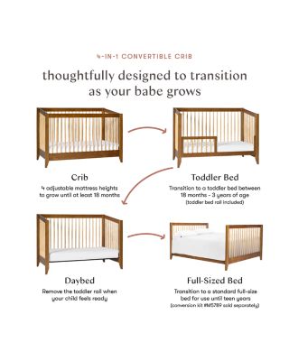 Sprout 4 in 1 Convertible Crib with Toddler Bed Conversion Kit